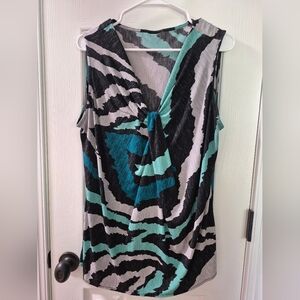 Zebra Print Sleeveless Top